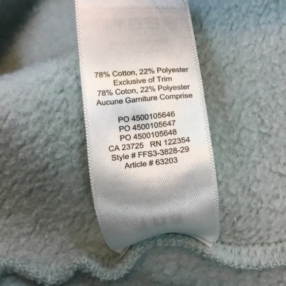 TNA Aritzia Cozy Fleece Perfect Hoodie Light Blue-Green Size XXS *Stained* - Picture 9 of 9